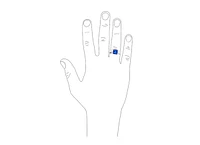 Bling Jewelry Traditional 3CT Blue Clear Cubic Zirconia Cz Square Solitaire Ring Pinky Ring Silver Plated