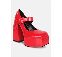 Pablo Womens Statement High Platform Heel Mary Jane Sandals