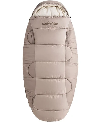 Naturehike Cotton Sleeping Bag, Large & Breathable, Soft Pure Lining, Washable with Foot Zipper for Ventilation, Lightweight Spacious