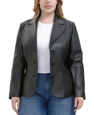 Bgsd Plus Norah Leather Blazer Jacket