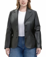 Bgsd Plus Norah Leather Blazer Jacket