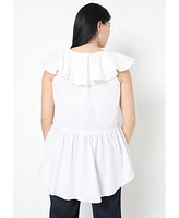 June + Vie Plus Ruffled Peplum Top