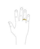 Bling Jewelry Plain Simple Dome Comfort Fit 5MM Band Ring Gold Plated Silver Tone Stainless Steel