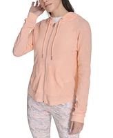 Calvin Klein Performance Ruched-Sleeve Zip Hoodie
