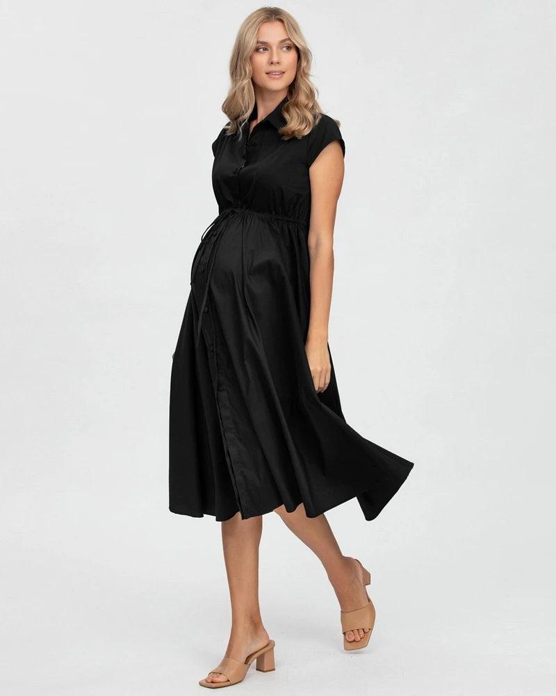 Maternity soft Cotten adjustable drawstring celeste