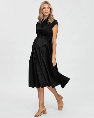 Maternity soft Cotten adjustable drawstring celeste