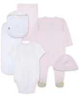 Little Me Baby Girls Sweet Bear Cotton Gift Box, 6 Piece Set