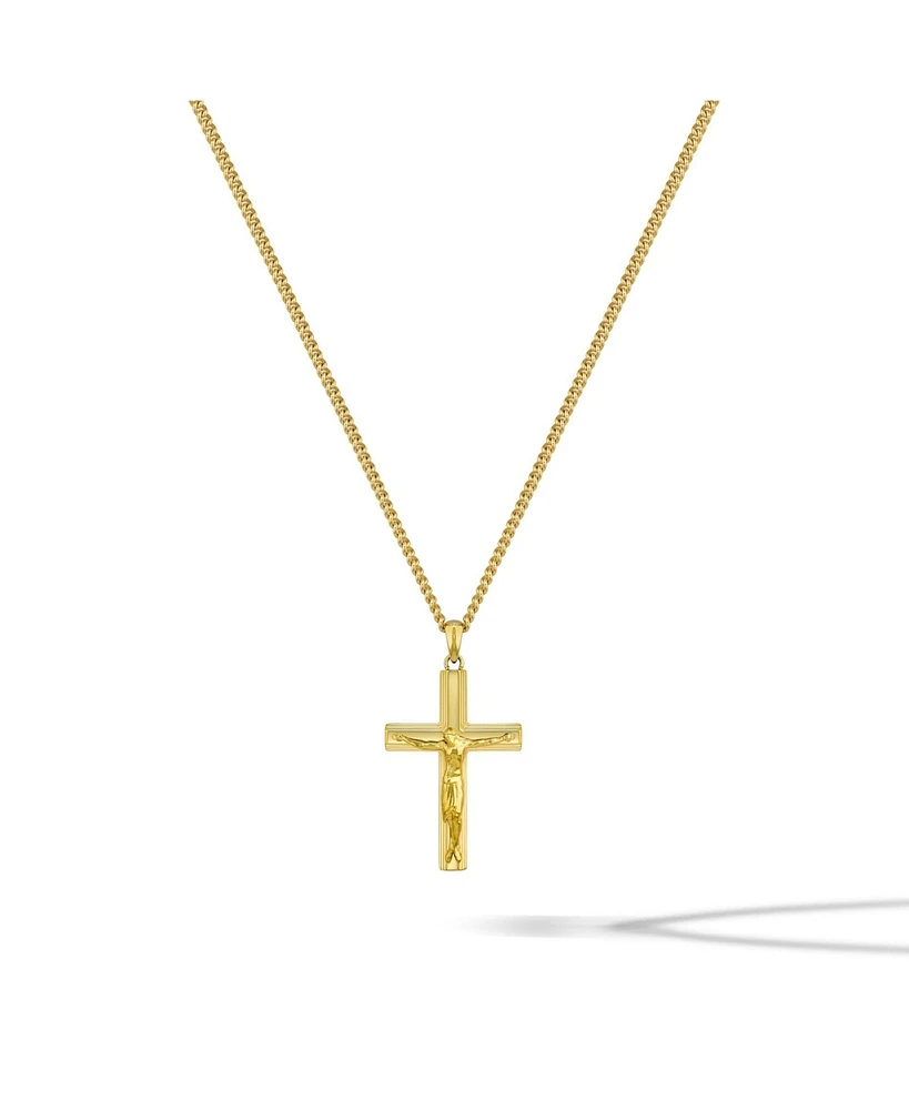 Crucifix Pendant- Stainless Steel - Gold