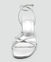 Mango Women's Crossed Strap Heeled Sandals