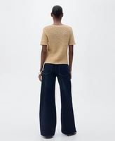 Mango Women's Short Sleeve Thick Knit Sweater