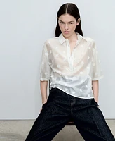 Mango Women's Semi-Transparent Lyocell Shirt