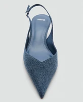 Mango Women's High-Heeled Denim Shoes