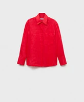 Mango Women's Regular Ramie Shirt