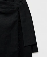 Mango Women's Linen Sarong Skirt