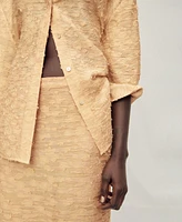 Mango Women's Textured Straight Skirt