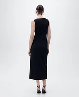 Mango Women's Boat-Neck Knitted Dress