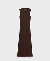 Mango Women's Perkins Collar Textured Dress