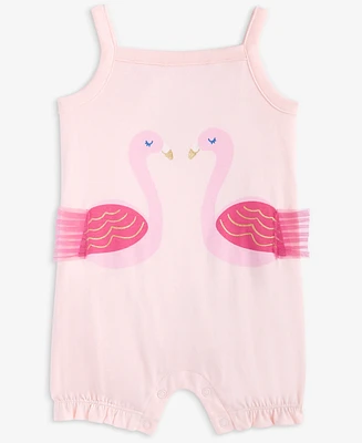 First Impressions Baby Girls Flamingos Graphic Sunsuit, Exclusively at Macy's