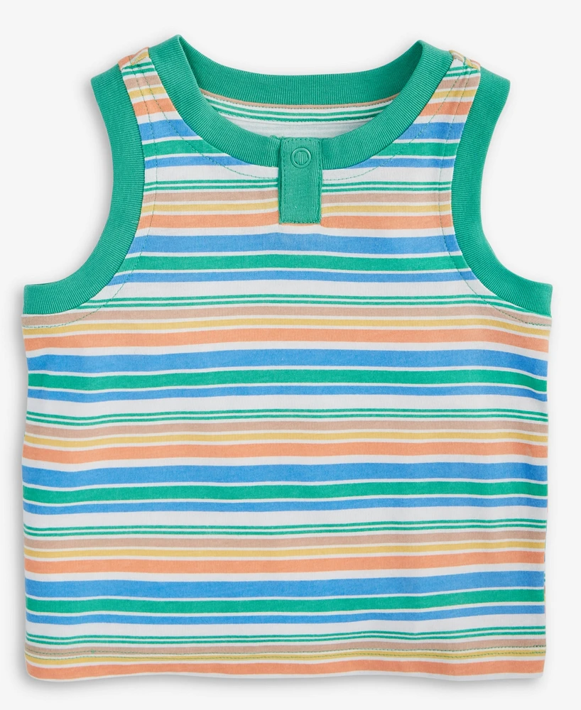 First Impressions Baby Boys Striped Henley Tank Top, Exclusively at Macy's