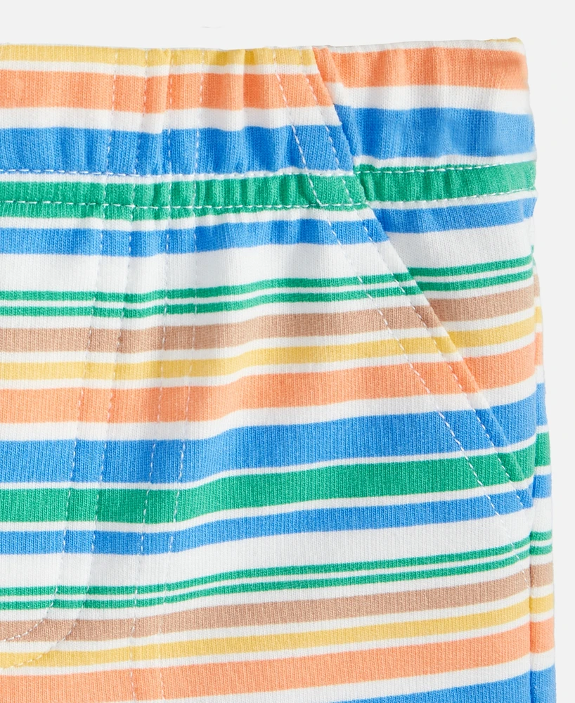 First Impressions Baby Boys Striped French Terry Shorts, Exclusively at Macy's