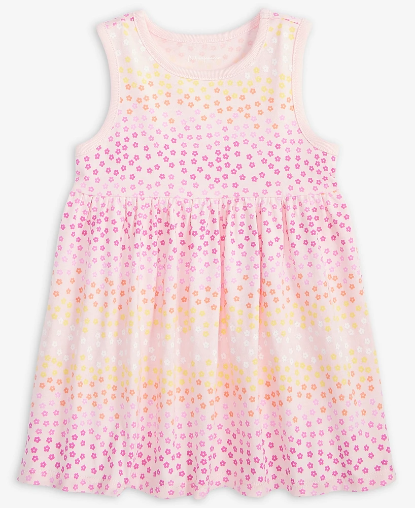 First Impressions Baby Girls Gradient Floral-Print Tank Dress, Exclusively at Macy's