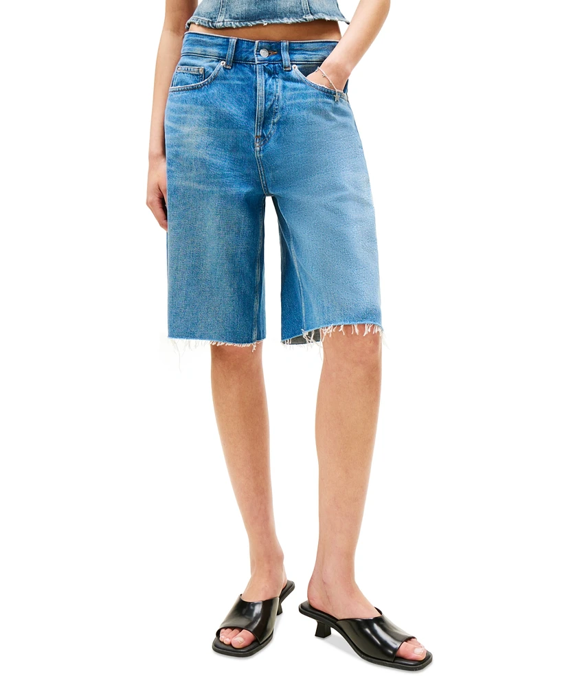 Tommy Girl Women's Wide-Leg Denim Shorts