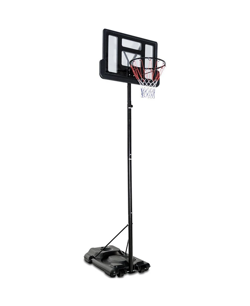 Height Adjustable Portable Shatterproof Backboard Basketball Hoop with 2 Nets