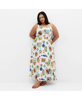 City Chic Plus Capria Print Maxi Dress