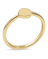 Devata Round Disc Ring in 14K Gold, Size 8, approx. 2.1 grams