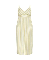 City Chic Plus Lara Stripe Jumpsuit