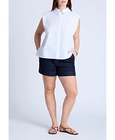 Eloquii Plus Strong Shoulder Collared Top