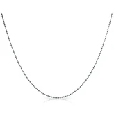 Bling Jewelry 150 Gauge Strong .925 Sterling Silver Shot Bead Ball Chain Necklace 16 18 20 24 Inch Nickle-Free Made In Italy