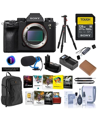 Sony Alpha a9 Ii Mirrorless Camera, Bundle with Sf-m Series 128GB Memory Card, Subscription Coupon, Np-FZ100 Battery Pack, TASC300 Microphone, Trek Tr