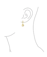 Bling Jewelry Set of Two Classic Round Drop Ball Earrings 18K Gold Plated 8 & 10 Mm