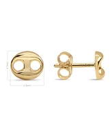 Devata Mariner Stud Earrings in 14K Gold, approx. 1.5 grams.