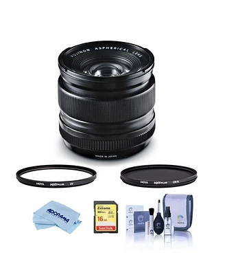 Fujifilm Xf 14mm f/2.8 R Lens, Bundle with Hoya Nxt Plus 58mm Cpl Filter, 58mm Uv Lens Filter, 32GB Sdhc Card, Cleaning Kit, Microfiber Cloth