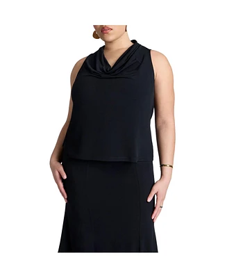 Eloquii Plus Cowl Halter Top