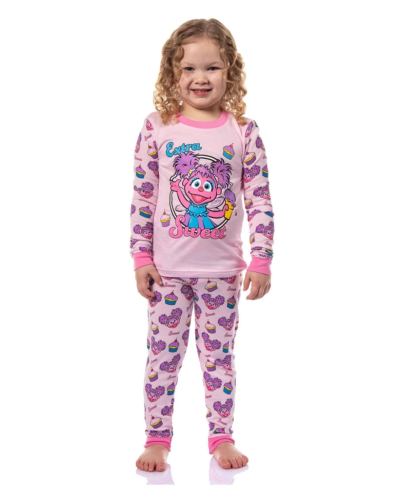 Sesame Street Toddler Girls Abby Cadabby Extra Sweet Long Sleeve Pajama Set