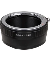 Fotodiox Lens Mount Adapter for Pentax K Mount (Pk) Slr Lens to Sony Alpha E-Mount Mirrorless Camera Body