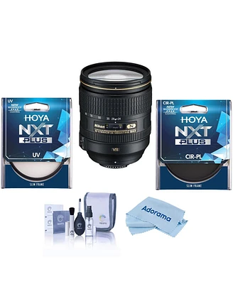 Nikon 24-120mm f/4G Ed-if Af-s Nikkor Vr Lens, Bundle with Hoya 77mm Uv+Cpl Filter Kit, Cleaning Kit, Cleaning Cloth