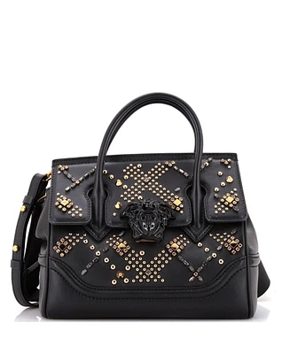 Pre-Owned Versace Medium Palazzo Empire Bag Crystal Studded Leather