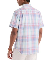 Nautica Men's Classic-Fit Plaid Button-Down Poplin Shirt