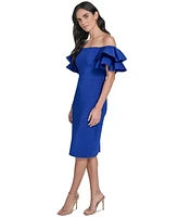 Eliza J Women's Ruffle-Sleeve Sheath Dress