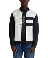 Karl Lagerfeld Paris Men's Stripe Colorblocked Bomber Jacket