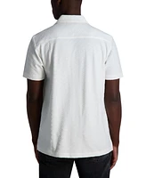 Karl Lagerfeld Paris Men's Short-Sleeve Camp Collar Shirt