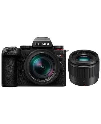 Panasonic Lumix G9II Mirrorless Camera with Lumix G Leica Dg Vario-Elmarit 12-60mm f/2.8-4 Lens and 25mm f/1.7 Lens