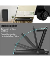 4.75HP 2 In 1 Folding Treadmill with Remote App Control-Black