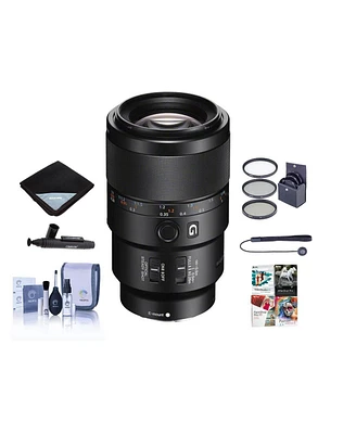 Sony Fe 90mm f/2.8 Macro G Oss Lens - Bundle with 62mm Filter Kit, Lens Wrap, Lens Cleaner, Cleaning Kit, Lens Cap Leash - Pc Software Package