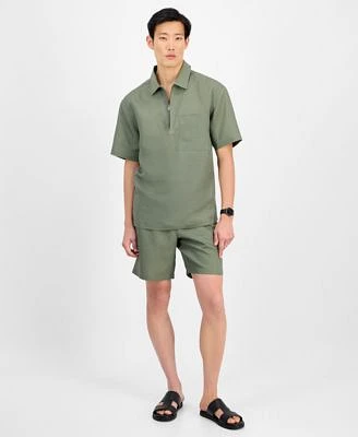 Alfani Mens Linen Shirt Shorts Exclusively At Macys