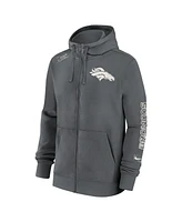 Nike Men's Gray Denver Broncos Statement Performance Full-Zip Hoodie Jacket